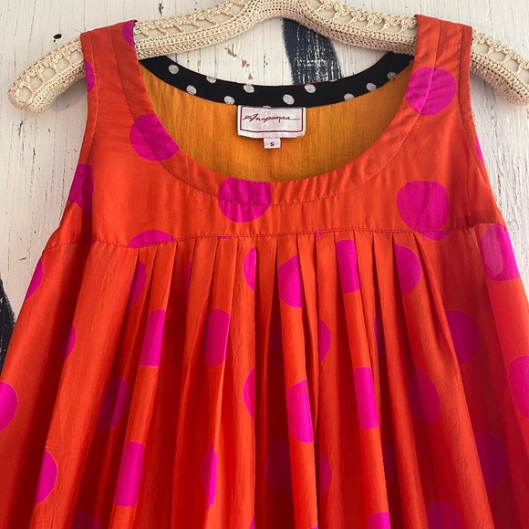 ANTHROPOLOGIE ANUPAMAA SIlk Polka Dot Floral Butterfly Maxi Dress SZ S - Picture 7 of 16